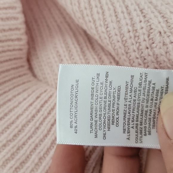 Express Oversized V-Neck Sweater, Pink, NWOT, Size M - Picture 7 of 8